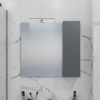 Зеркало-шкаф с подсветкой Санта Антарес 700522 70 см графит матовый